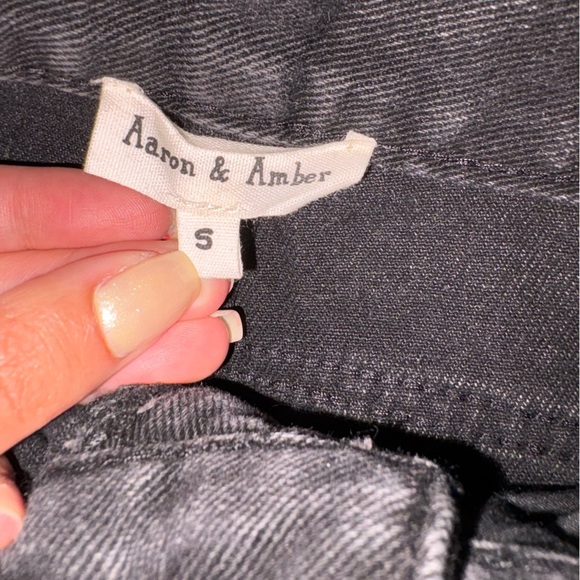 Aaron & Amber Black Rhinestone Cutout Jeans Size Small brand new - Picture 5 of 14